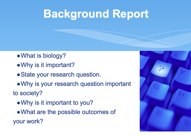Biology Research Workshop