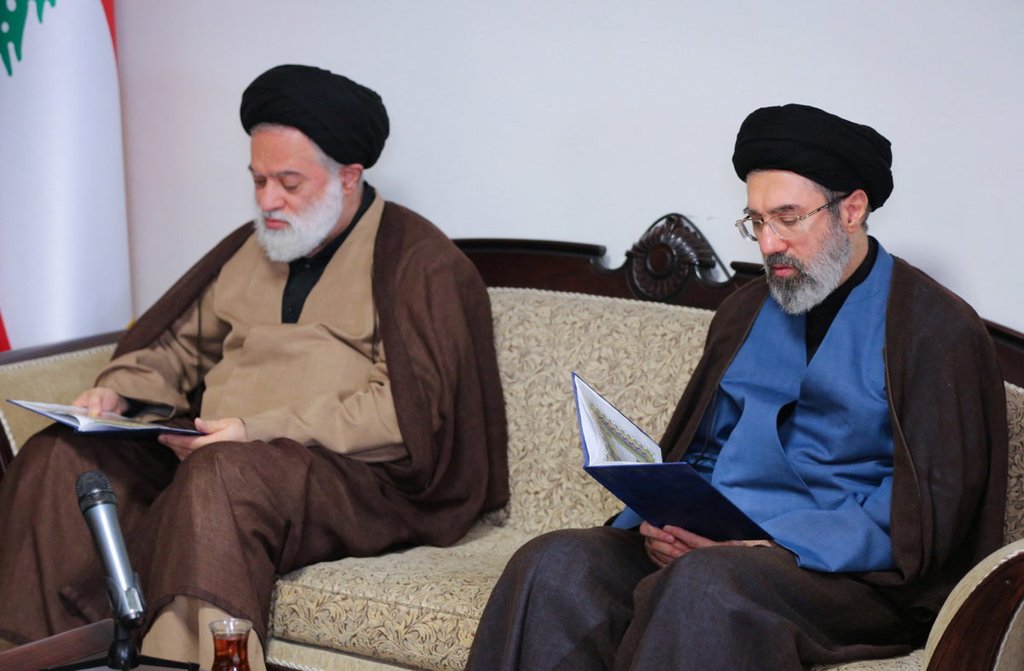 Mojtaba Khamenei, the second son of Iran's Supreme Leader Ayatollah Ali Khamenei, visits Hezbollah's office in Tehran, Iran, October 1, 2024. Office of the Iranian Supreme Leader/WANA (West Asia News Agency)/Handout via REUTERS ATTENTION EDITORS - THIS PICTURE WAS PROVIDED BY A THIRD PARTY.