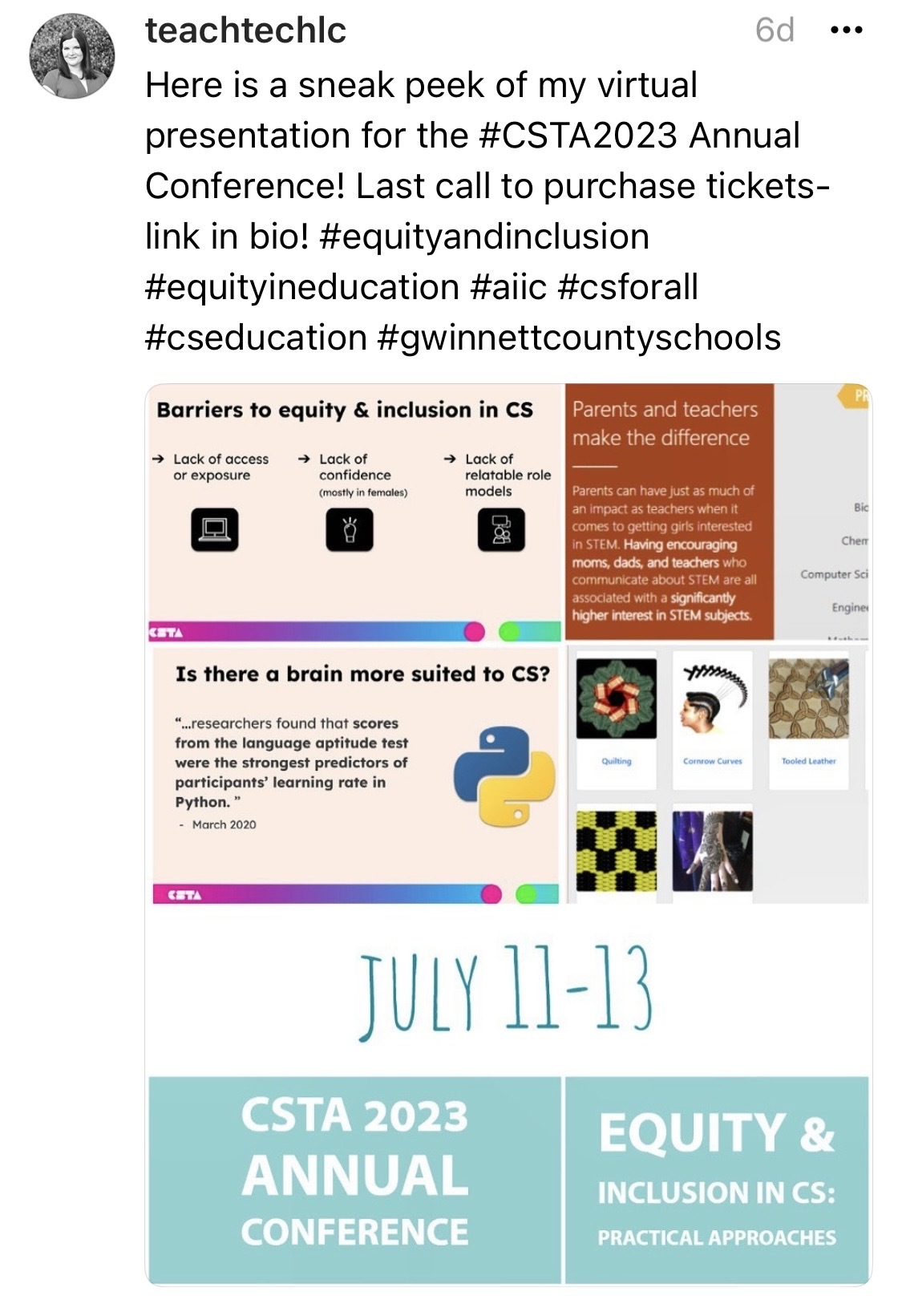 A sneak peak of my virtual presentation for the CSTA2023 Annual Conference.