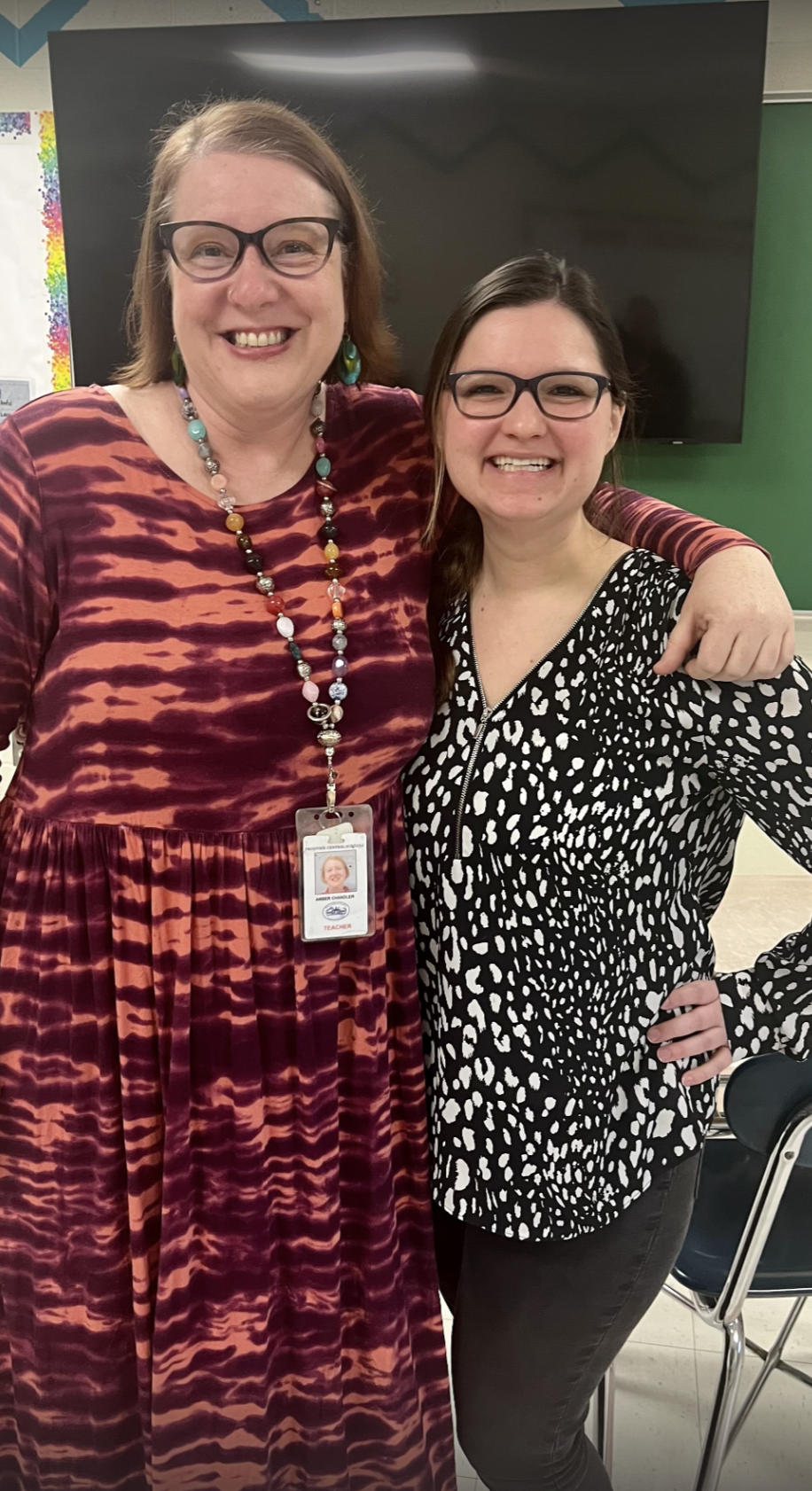 Amber Chandler and her teacher friend