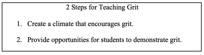 2 Steps for Teaching Grit