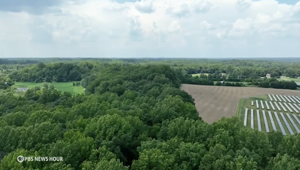 Cameron Oglesby's farm today. Image courtesy of PBS News Hour