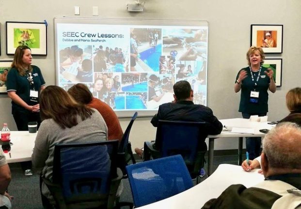 Space science educator Debbie Reynolds presenting at STEM Camp in China this last summer.