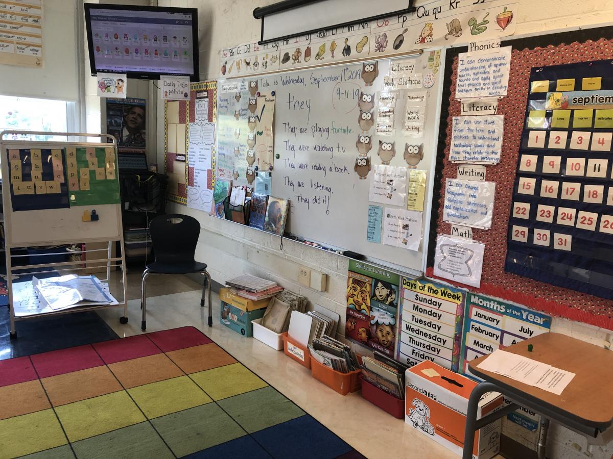 Back-to-School Night elementary classroom