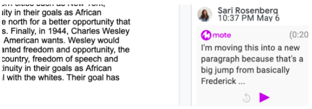 student outreach with Mote on Chrome