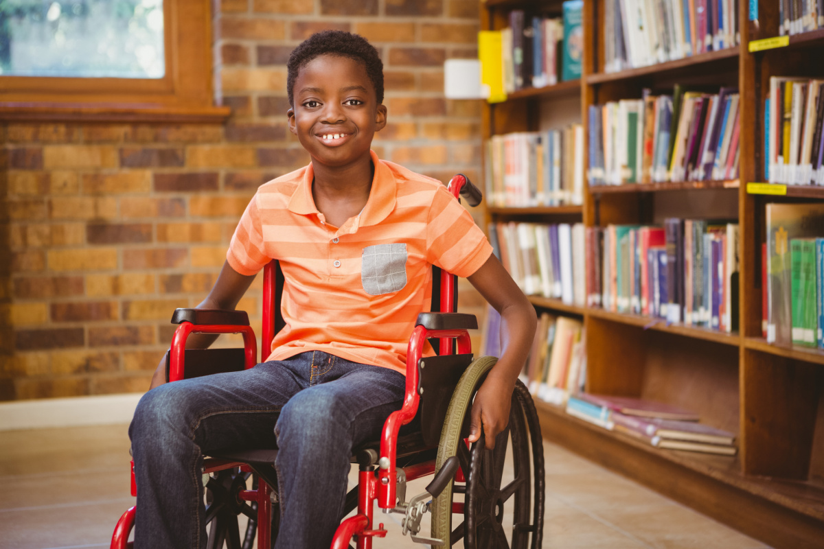 special ed student in a wheelchair