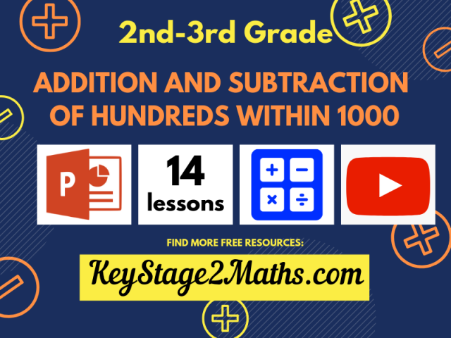 Addition and subtraction of hundreds within 1000 