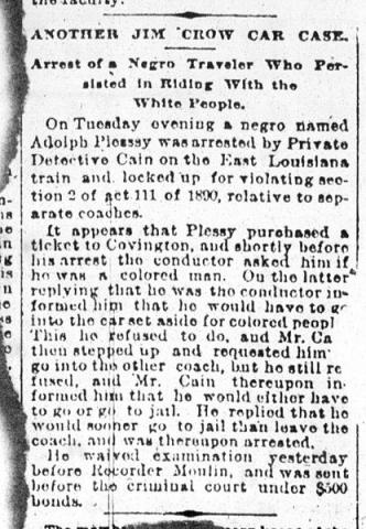 Plessy v. Ferguson (1896)