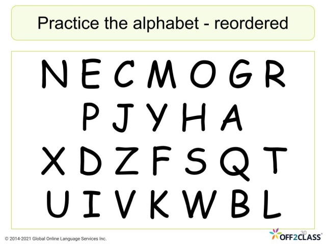 Alphabet Lesson 3/3 Free ESL Lesson Download