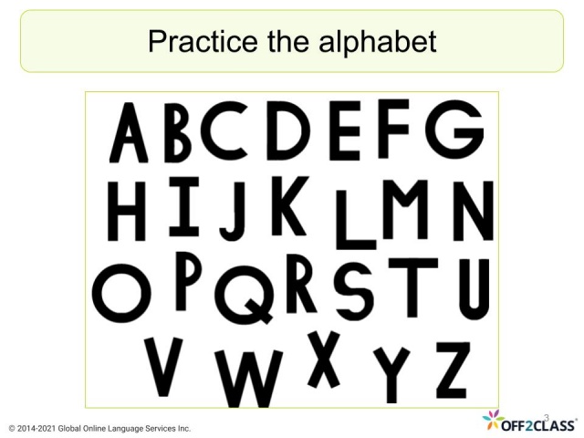 Alphabet 1/3 Free ESL Lesson Plan Download