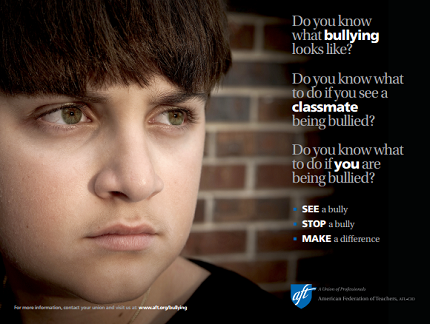 Bullying Poster for Secondary Students