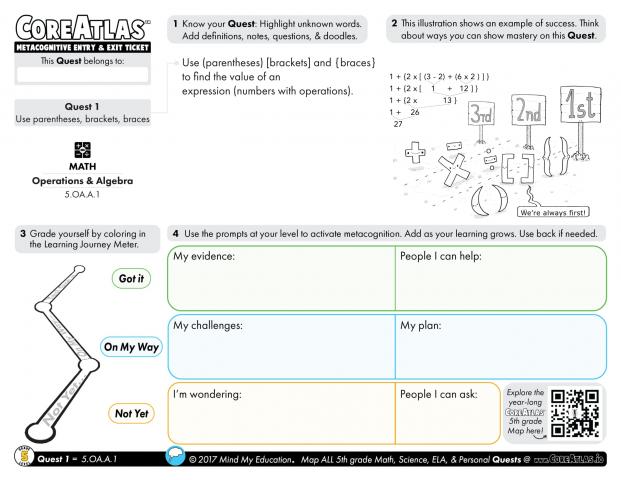 CoreAtlas Entry/Exit Ticket: Use parentheses, brackets, braces (5th grade)