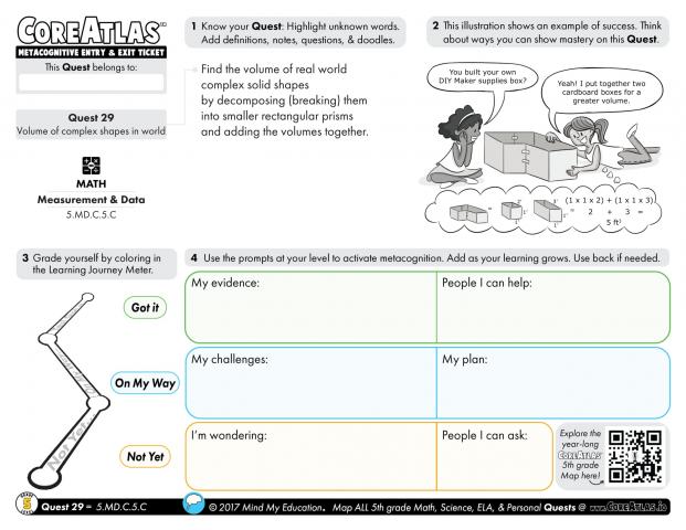 CoreAtlas Entry/Exit Ticket: Volume of complex shapes in the world (5th grade)
