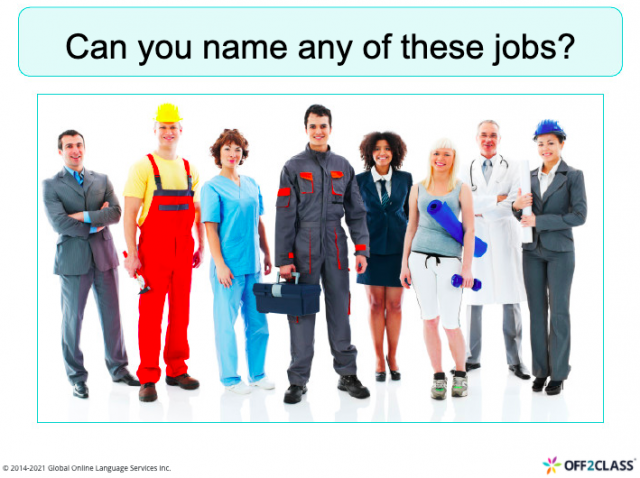 Vocabulary - Jobs - Off2Class Lesson Plan