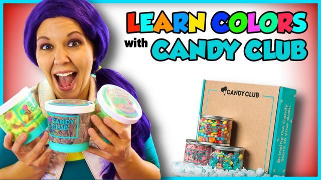 Learn Colors with Candy | Candy Club Unboxing and Taste Test