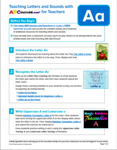 Teaching the Letter A with ABCmouse.com