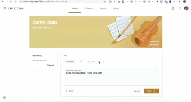 Posting Announcements on Google Classroom Tutorial