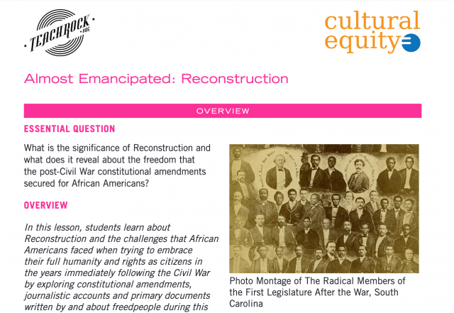 ALMOST EMANCIPATED: RECONSTRUCTION