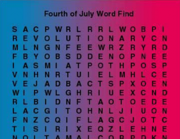 July 4th Vocabulary Activities