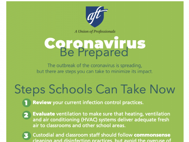Coronavirus Printables for Schools: Be Prepared - English and Spanish