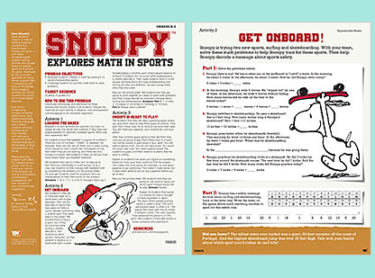 Snoopy Explores Math in Sports