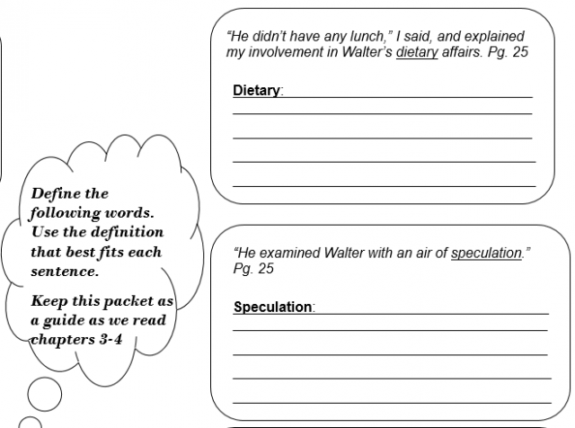 To Kill a Mockingbird Chap 3-4 Vocab