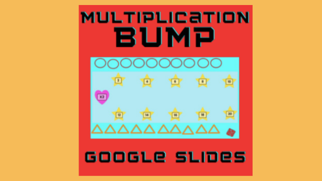 GOOGLE SLIDES MATH GAMES || MULTIPLICATION BUMP || Multiplication facts 1-10