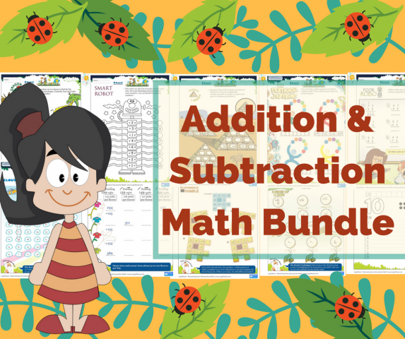 FREE Colorful Printable Addition and Subtraction worksheets