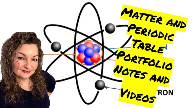 Matter and Periodic Table Unit Portfolio Guided Notes and Videos