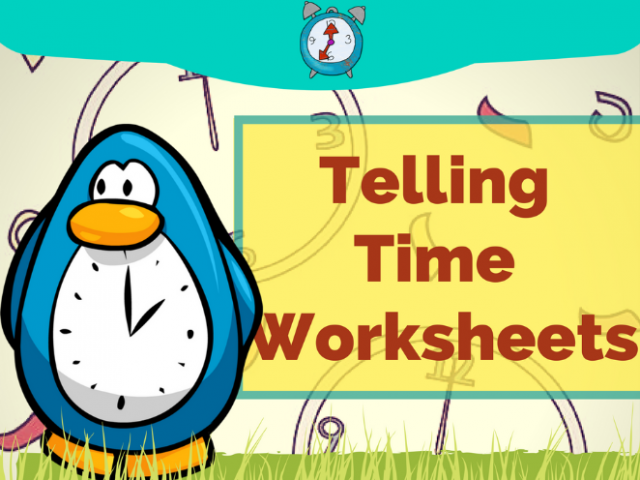 FREE Colorful Printable TellingTime Worksheets - Grade 2 & Grade 3